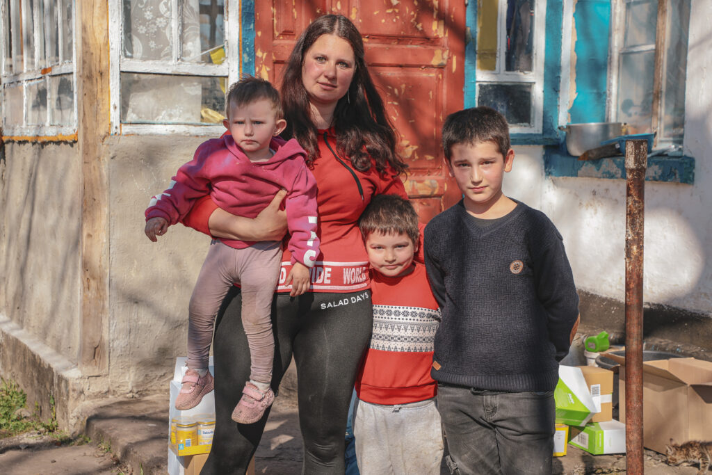 Svitlana with her three healthy, beautiful children